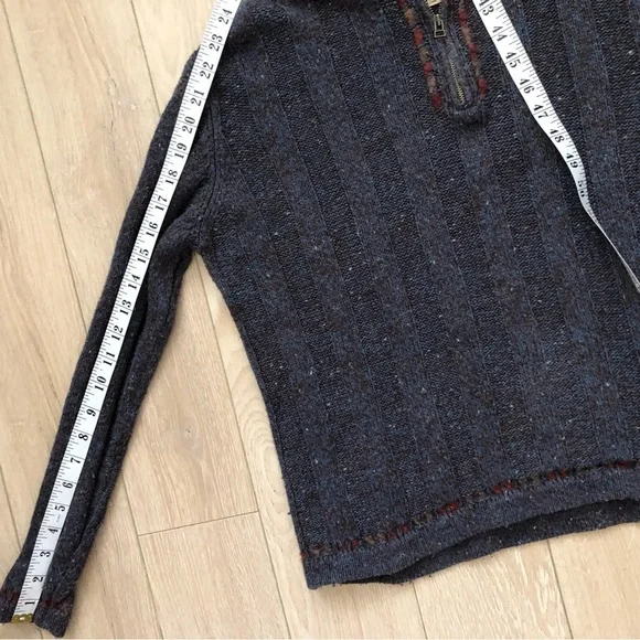Vintage Woolrich Wool Blend 1/4 Zip Sweater in Indigo Heather Size S - Picture 7 of 11